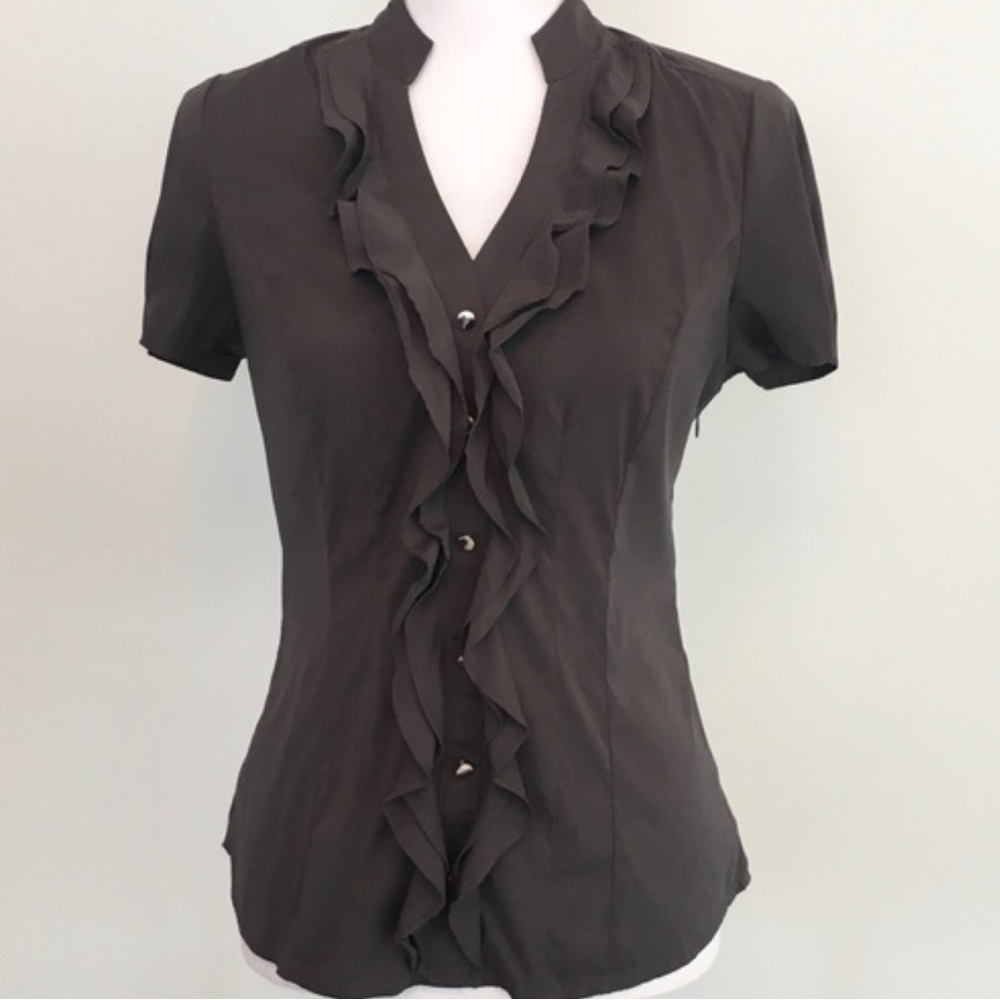 Express Tops  Express Elite Stretch
Blouse Color Gray Size Medium  new not tags
